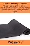 Taşıma Askılı Konfor Modeli Çift Taraflı Kaymaz Yoga Meditasyon Minderi Siyah Mat