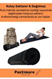 Taşıma Askılı Konfor Modeli Çift Taraflı Kaymaz Yoga Meditasyon Minderi Siyah Mat