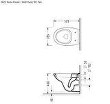 Serel Basic 52 cm Asma Klozet+Serel Fulya Akdeniz Thermoplast Klozet Kapağı