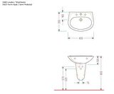 Serel 35x45 cm Duvara Monte Lavabo 5440TDS110H