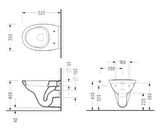 Serel Basic Kanalsız 52 cm Asma Klozet+Serel Anemon PP Thermoplast Yavaş Kapanan Klozet Kapağı SET.0456STS110H