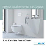 Serel Rita Kanalsız Asma Klozet (RT26) + Zenith Slim Yavaş Kapanan Kapak 2'li Set 