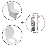 Serel Friendly Kanalsız Btw Duvara Sıfır Klozet Seti 4 Parça SET.6784STS110H