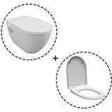 Serel Smart Asma Klozet + Serel Spil Klozet Kapağı (SM23ODS110H+2276001002)