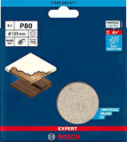 Professional 5 parça Expert M480 Ağ Zımpara (Boyalı ahşap, Sert ahşap, Ø 125 mm, Kum kalınlığı P80, Aksesuar Titreşimli Zımpara Makinesi)