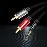 3.5mm AUX to 2 RCA Ses Kablosu 5 Metre