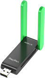 1400 Mbps 2.4GHz/5GHz Dual Band Gigabit Alıcı Verici USB WiFi Adaptör