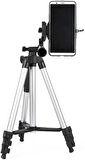 102 cm Tripod Profesyonel Fotoğraf Makinesi Telefon Tutuculu Aparatlı Tripot