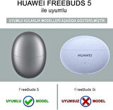 FreeBuds 5 için Kılıf Mat Silikon Kırmızı [FreeBuds 5 ile Uyumlu Kılıf - Kırmızı]