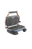 AKSU Vintage Waffle Makinesi İkili Mavi T62W