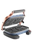 AKSU Vintage Waffle Makinesi İkili Mavi T62W