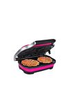 Aksu Vintage Waffle Makinesi Double Barbie Pembe