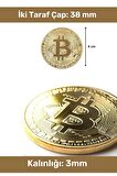 Özel Kutulu Hediyelik Kripto Hatıra Koleksiyon Bitcoin Madeni Para Altın Rengi 4'lü Set