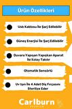 Premium Usb Şarjlı Güneş Enerjili Otomatik Diş Macun Sıkacağı Sterilizatörlü 4 Adet Fırçalığı Tutucu