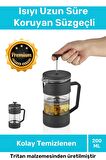 Özel Üretim Isıyı Uzun Süre Koruyan Süzgeçli Bitki Çayı Demliği Filtre Kahve French Press 200 ml