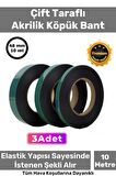 Süper Güçlü İz Bırakmayan Elastik Yapılı Çift Taraflı 48mm - 10 Metre Akrilik Köpük Bant - 3 Adet