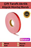 Özel Üretim Süper Güçlü İz Bırakmayan Çift Taraflı Akrilik Köpük Montaj Bandı 19mm X 2mt - 10 Adet