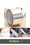 Özel Suya Sıcaklığa Dayanıklı Tamir Soba Boru Yama Alüminyum Yanmaz Folyo Bant 44mm 10mt - 2 Adet