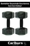 Plastik Köşeli Spor Egzersiz Vücut Kas Geliştirme Fitness Ağırlık Siyah 5 Kg Dambıl Set - 2 Adet