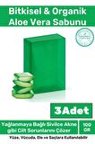 Özel Üretim %100 Doğal Koku Yüz Cilt Beyazlatıcı Organik Nemlendirici Aloe Vera Sabunu 3 Adet