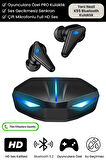 Özel RGB Işıklı K55 Tws Pro Extra Bass Mikrofonlu 3D Stereo Ses Bluetooth Kablosuz Oyuncu Kulaklık
