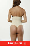 Yüksek Bel Karın Toparlayıcı Kaymaz İz Göstermeyen Sıkılaştırıcı Kadın Slip String Tanga Korse