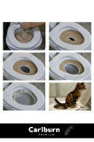 Özel Üretim Klozet Alıştırma Kapağı Kum Kabı Wc Yavru Yetişkin Kedi Hijyenik Tuvalet Eğitim Seti