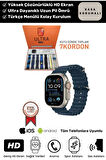 Ultra 7 in 1 Strap Bluetooth Arama Yanıtlama Bildirim Kasa Koruma Akıllı Saat + 7 Renkli Kordon