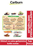 Özel Üretim Eğitici Öğretici Zeka Geliştirici Çocuk Ebeveyn Deniz Taşıtları Ahşap Tutmalı Puzzle