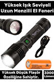 Premium 5 Modlu Gün Işığı 8800 mAh 750 Metre Menzilli Şarjlı Süper Güçlü 3000 Lümen EL Feneri