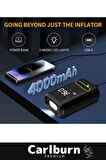 Premium Kablosuz Oto Araç Mini 4000mAh Powerbank 150 PSI Işıklı Aydınlatmalı Oto Hava Kompresörü