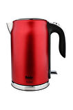 Adell Kırmızı Elektrikli 2200 Watt 1,7 Litre Çelik Su Isıtıcısı Kettle