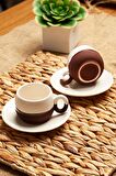 M'art Home Homemade 2'li Kahve Fincanı- Beyaz Taba