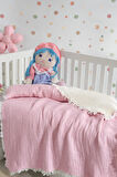  7 Kat Dolgulu Müslin Bebek Yorganı 120 X 120