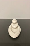 Mermer Desen Kayık Buhardanlık Tütsülük 12X6 Cm