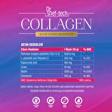 Dr. Shef-Tech Collagen, Kollajen, Hyaluronik Asit, Vitamin Ve Mineral Içeren Toz Takviye Gıda 300 G