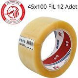 Vege (Fil) Koli Bandı 45 mm X100 Metre Şeffaf 12 Adet