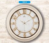 Galaxy 1963-B Premium Kabartma Desen Krem 45Cm Büyük Duvar Saati