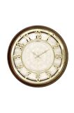 Dekoratif Duvar Saati Kahve Gold 45 CM