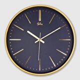 Galaxy 221-AL Serisi Eskitme Metal Görünümlü Sessiz Akar Modern Duvar Saati 30 cm