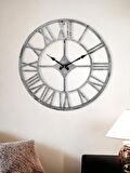 Galaxy DM30-GK Serisi Roma Rakamlı Metal Duvar Saati Gri 40 CM