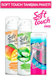 Soft Touch Tanışma Paketi (Tropical Wind, Sensitive,Kadın Tıraş Bıçağı)