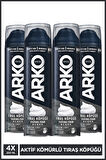 Temizleme Etkili Aktif Kömürlü Tıraş Köpüğü Black 4x200 Ml