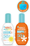 Spf50+ Vücut Güneş Kremi 200 Ml & Spf50+ Çocuk Bebek Güneş Kremi 200 ml Çanta Hediyeli İkili Set