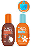 Spf6 Bronzlaştırıcı Güneş Yağı 220 ml&Spf30 Yüksek Korumalı Vücut Güneş Spreyi 200 ml Çanta Hediyeli