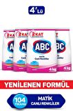 ABC Parfümlü Renkliler İçin Toz Çamaşır Deterjanı 4 x 4 kg 104 Yıkama