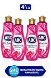 ABC Parfumia Romantik Gül Beyazlar ve Renkliler İçin Konsantre Yumuşatıcı 4 x 1440 ml 240 Yıkama