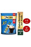 Jacobs 2'si 1 Arada 10.5 gr 6x10'lu Hazır Kahve