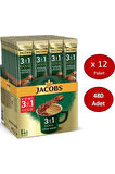 Jacobs 3'ü 1 Arada Gold Yoğun Lezzet Karışım Kahve 12'li 40 x 18 G