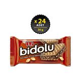 Bidolu Kakao Kremalı Yer Fıstığı Parçacıklı Gofret 36 g x 24 Adet